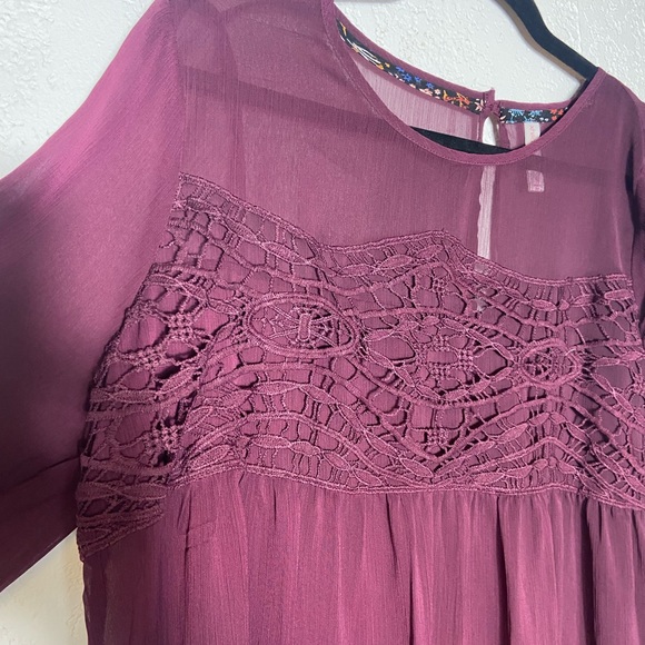 Xhilaration | Long Sleeve Dress | Burgundy | - Picture 5 of 8